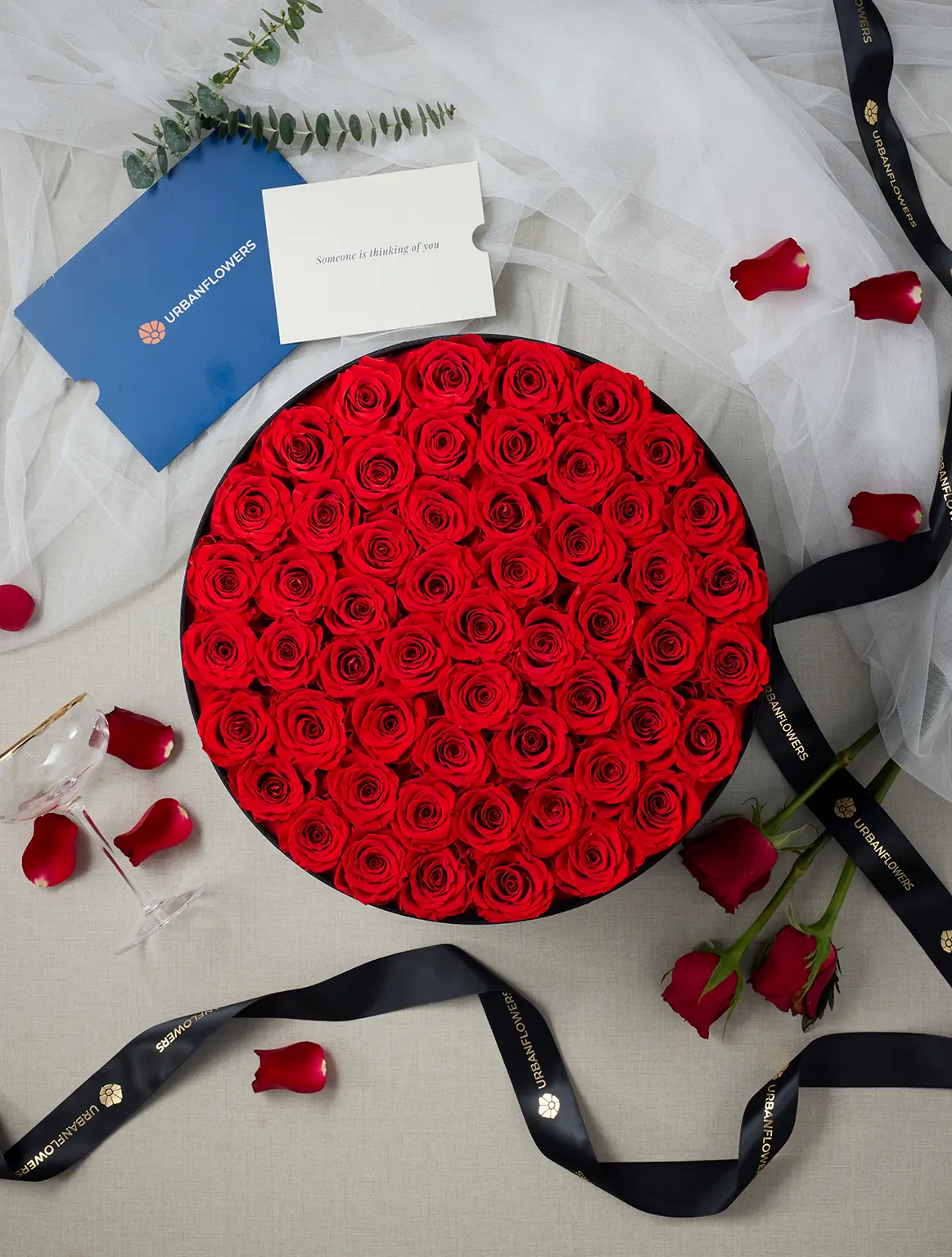 52 Preserved Red Roses