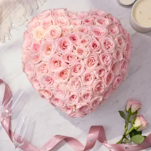 Heart Flower Box - 100 Roses