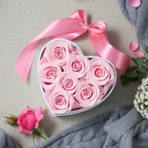 7 Preserved Pink Roses